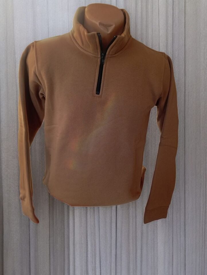 YARIM FERMUAR YAKALI SWEAT