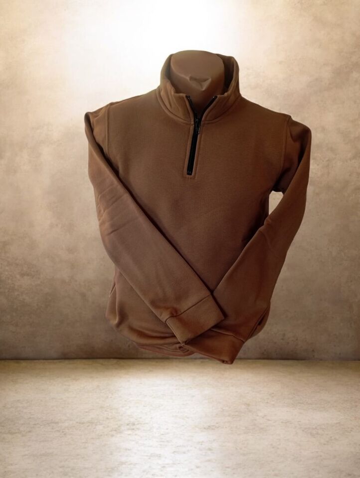 YARIM FERMUAR YAKALI SWEAT