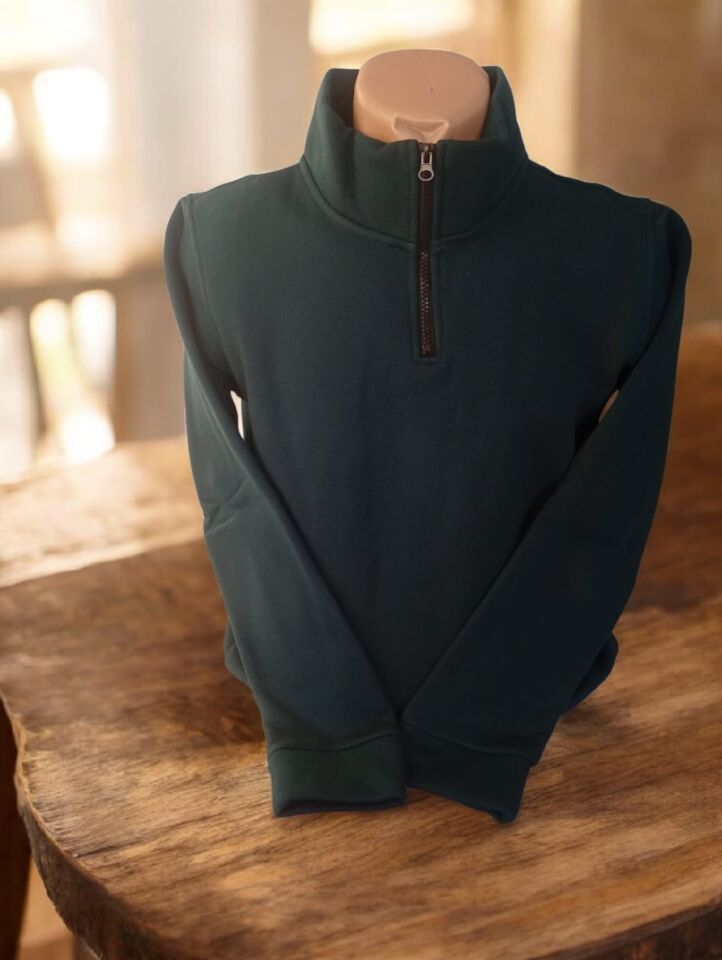 YARIM FERMUAR YAKALI SWEAT