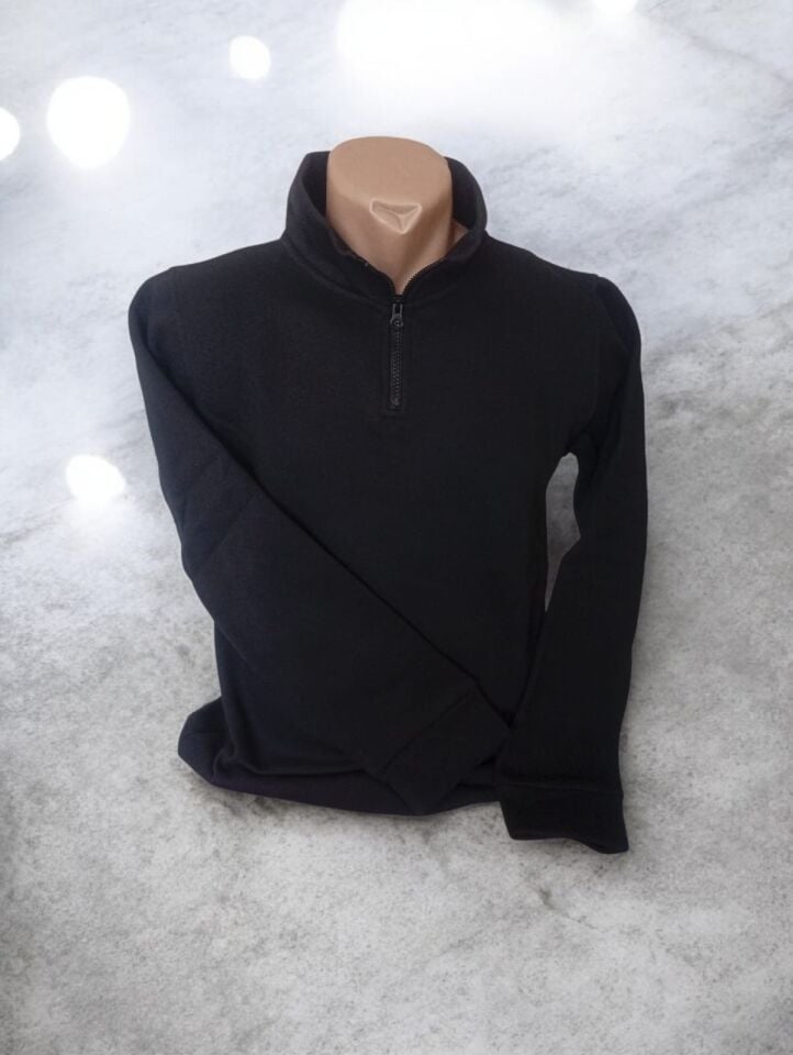 YARIM FERMUAR YAKALI SWEAT